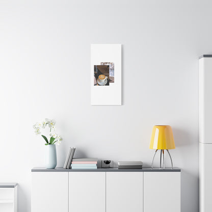 Latte &amp; Landscape Matte Canvas Wall Art — Coffee Shop Photo Collage