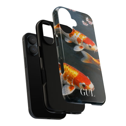 Koi Fish Tough Phone Case — Floral Pond Design