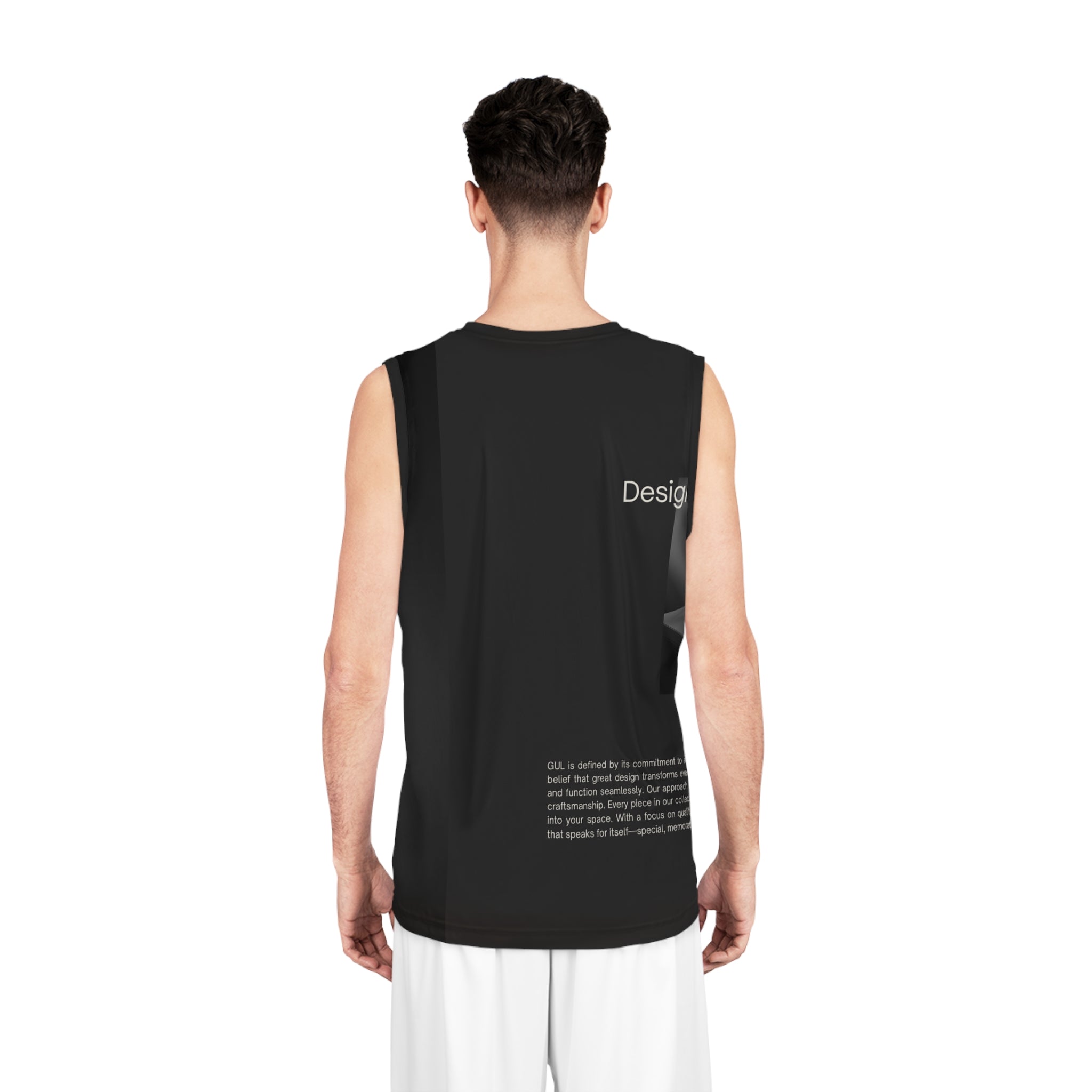 Abstract Red Basketball Jersey — All-Over Print Music &amp; Street Art Design