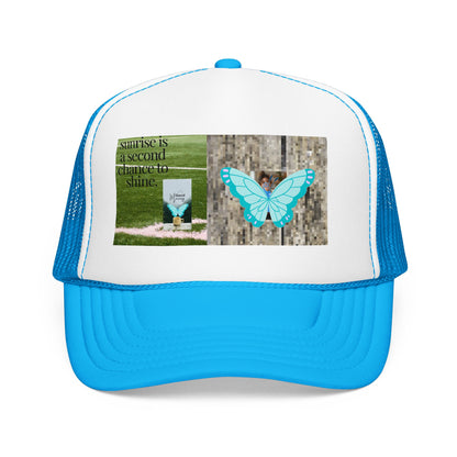Butterfly Memorial Trucker Hat — In Loving Memory Grave Marker Cap