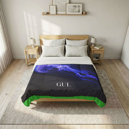 Jellyfish Cotton Comforter – Deep Sea Blue Nautical Bedding
