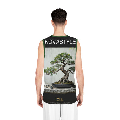 Scenic Hot Air Balloon &amp; Bonsai All-Over Print Basketball Jersey