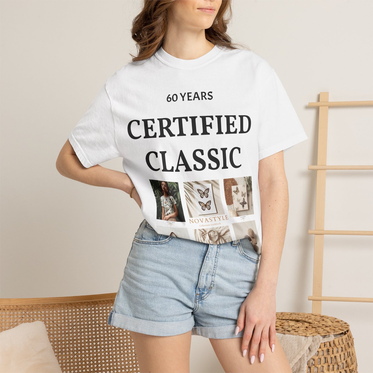 Certified Classic 60 Years T-Shirt – Vintage Collage Home &amp; Lifestyle Tee