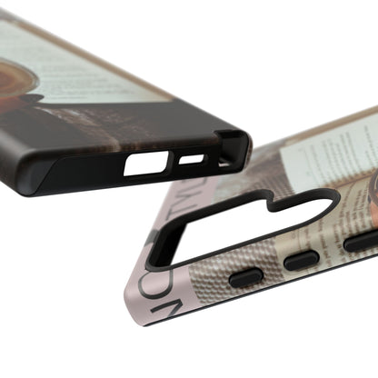 Cozy Reading Phone Case — Coffee &amp; Book Protective Cover