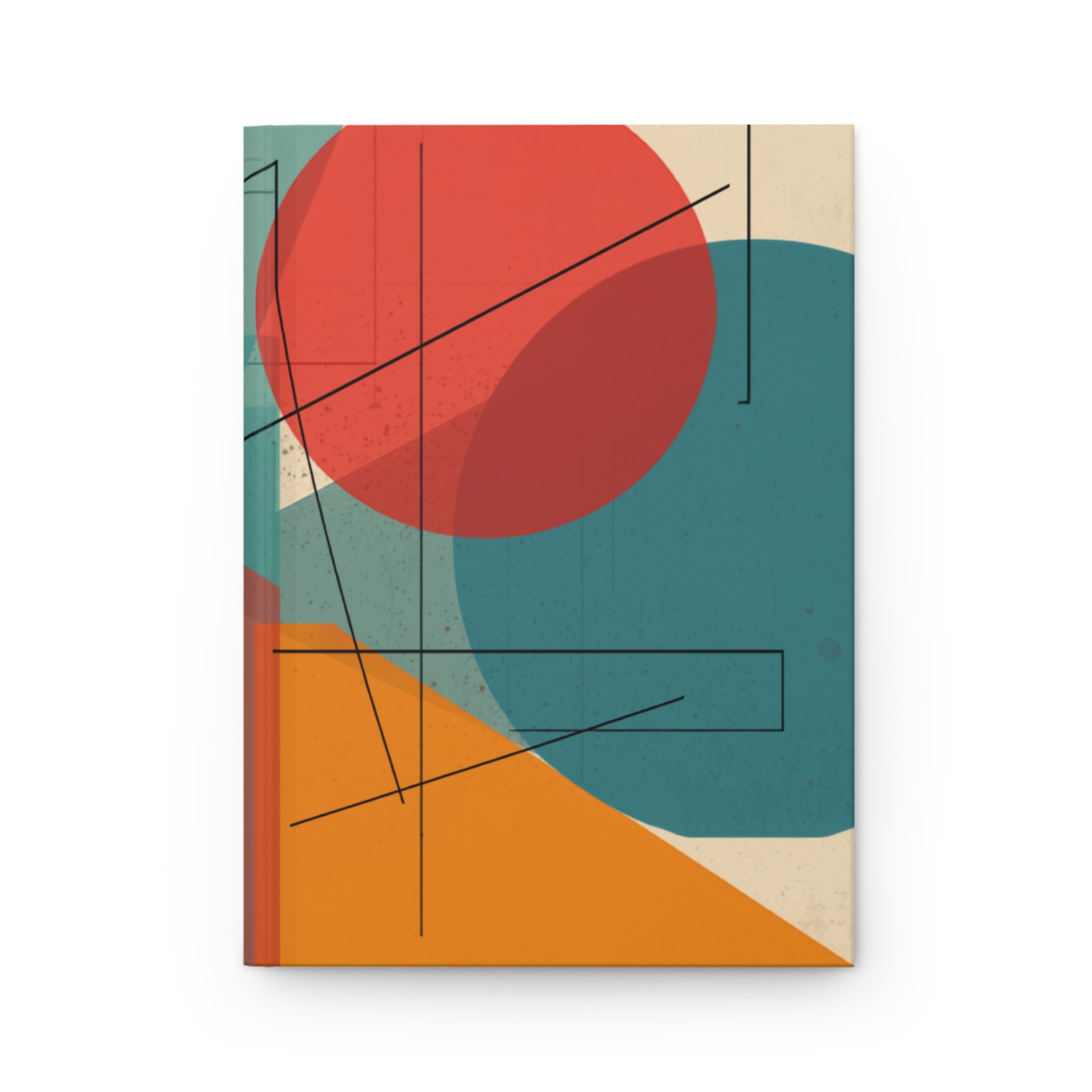 Abstract Geometric Hardcover Journal — Mid-Century Modern Art Notebook