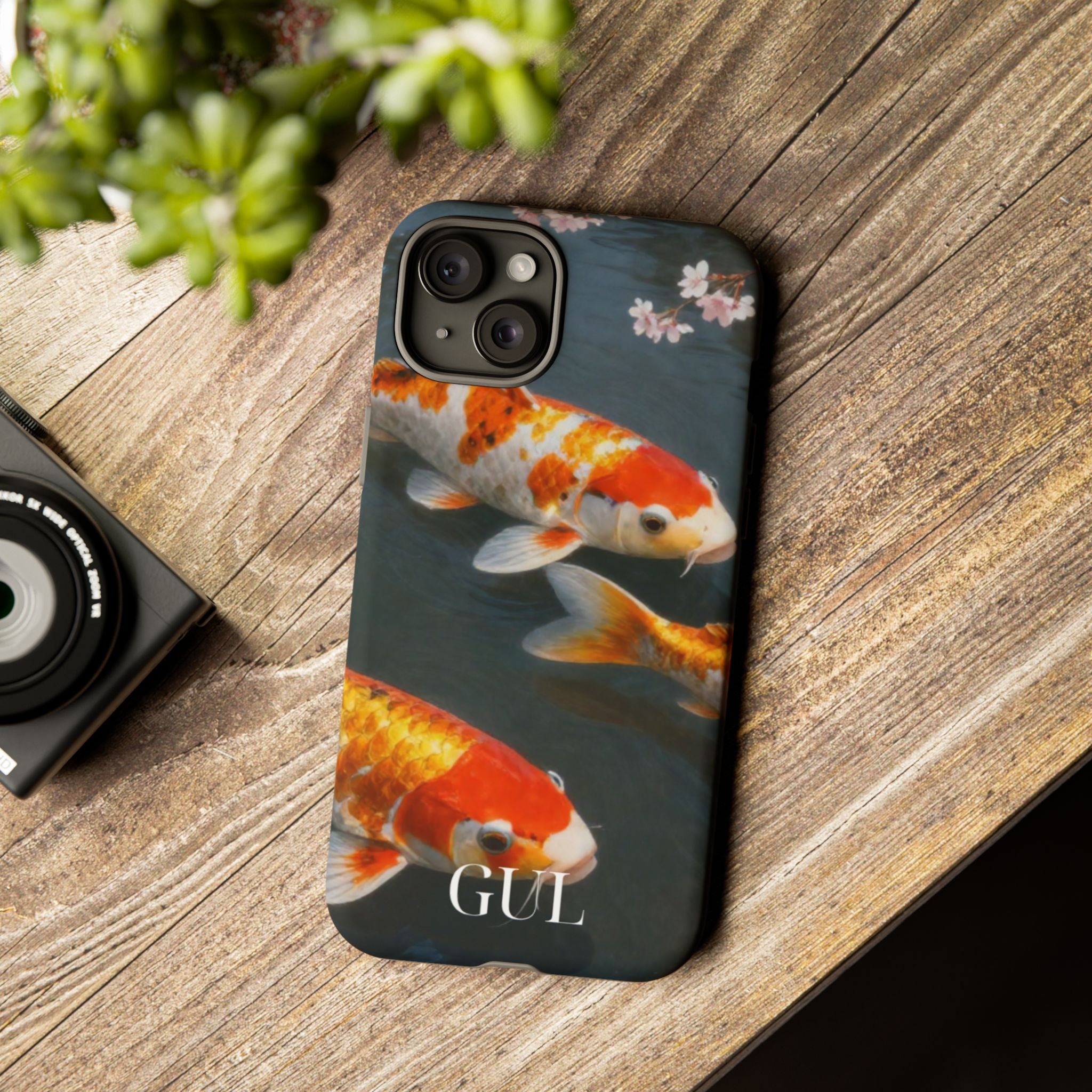 Koi Fish Tough Phone Case — Floral Pond Design