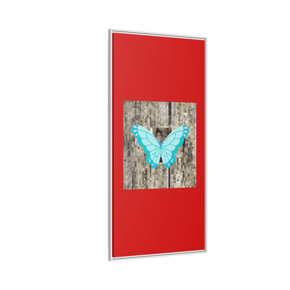 Blue Butterfly Framed Canvas Art – Matte Multi‑Color Wall Print