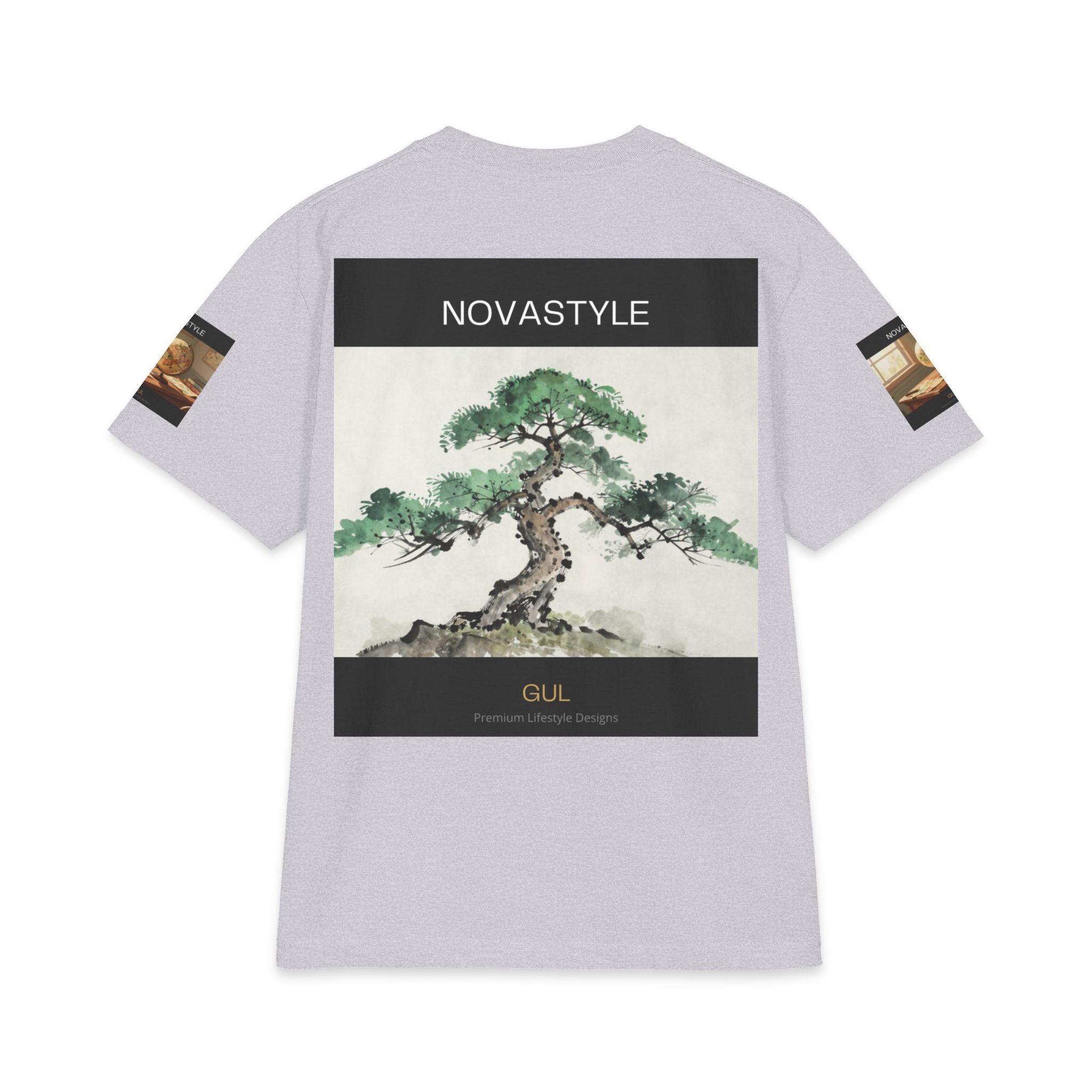 T-Shirt — NOVASTYLE Colorful Mandala &amp; Bonsai Graphic Tee
