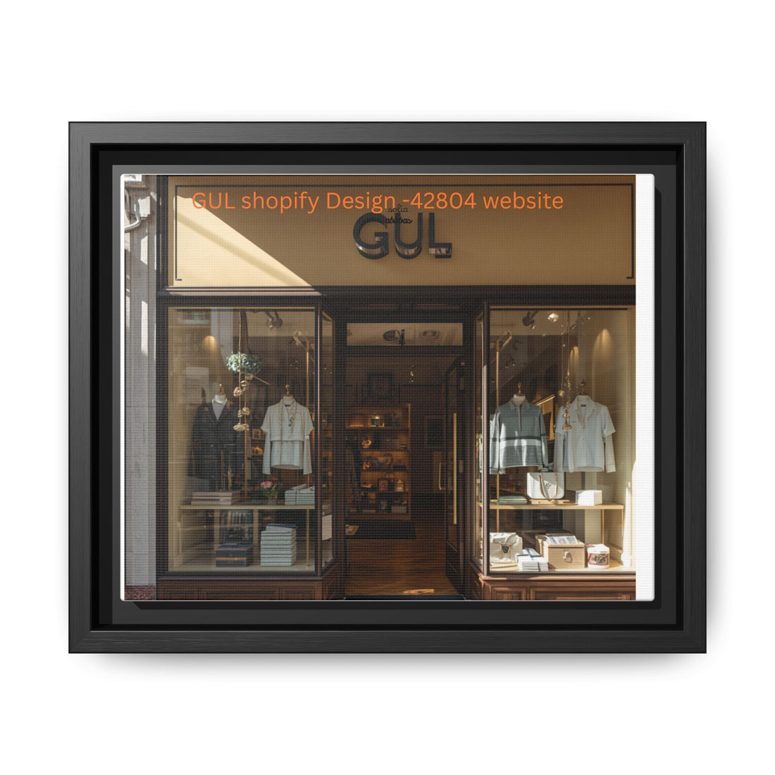 Framed Matte Canvas Print Boutique Shopfront Photography