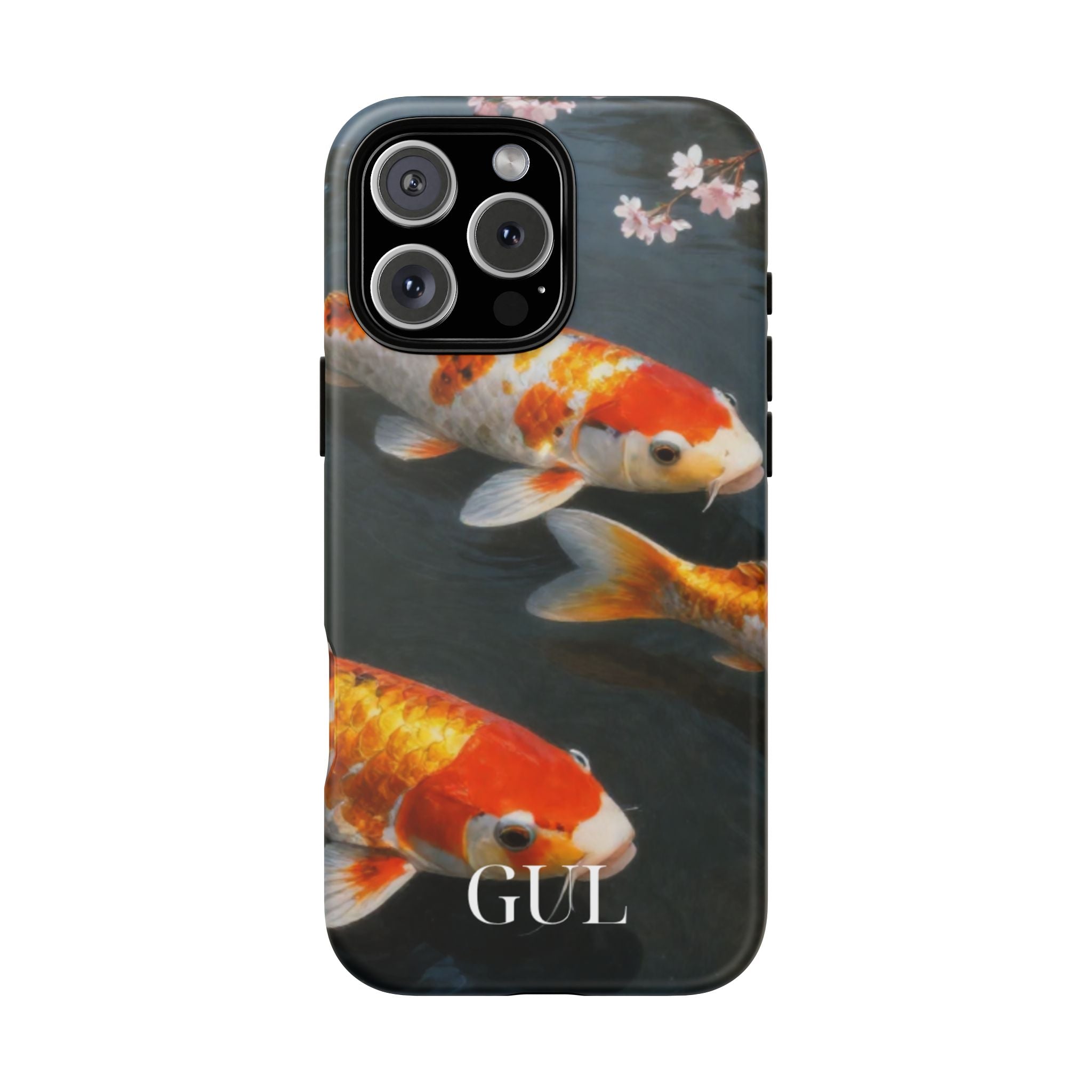 Koi Fish Tough Phone Case — Floral Pond Design