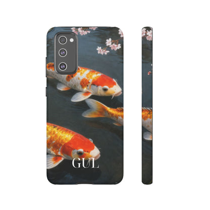 Koi Fish Tough Phone Case — Floral Pond Design