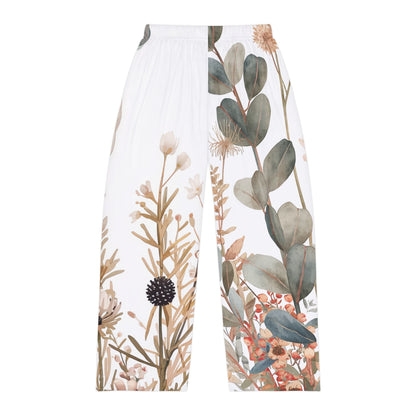 Floral Eucalyptus Lounge Pants — Men’s Botanical Pajama Trousers