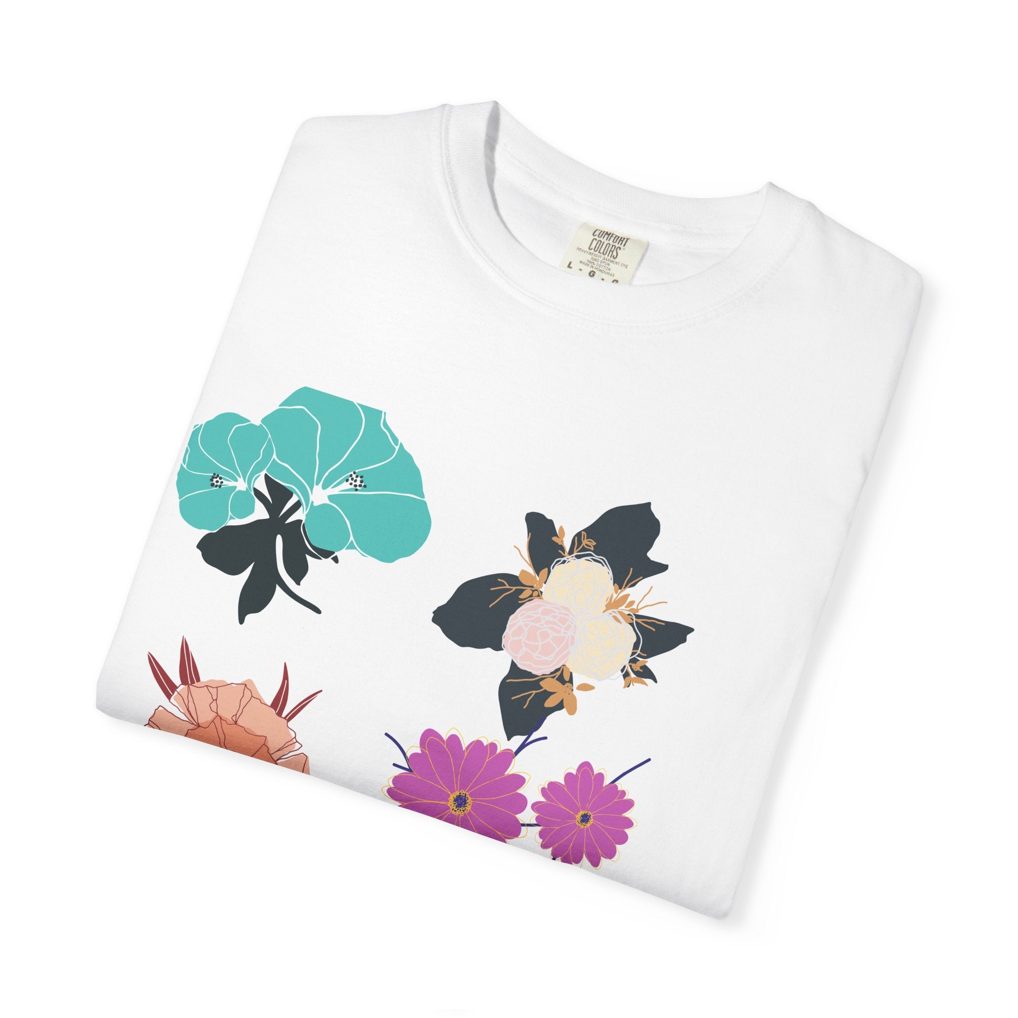 Custom Logo T-Shirt | Floral & Tropical Botanical Print Tee