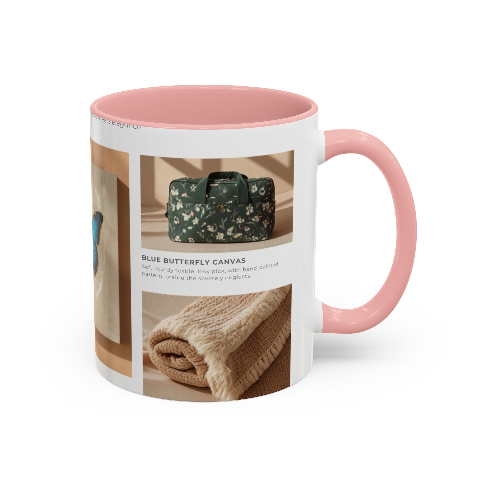Butterfly Accent Coffee Mug — Blue Butterfly Collage 11/15oz