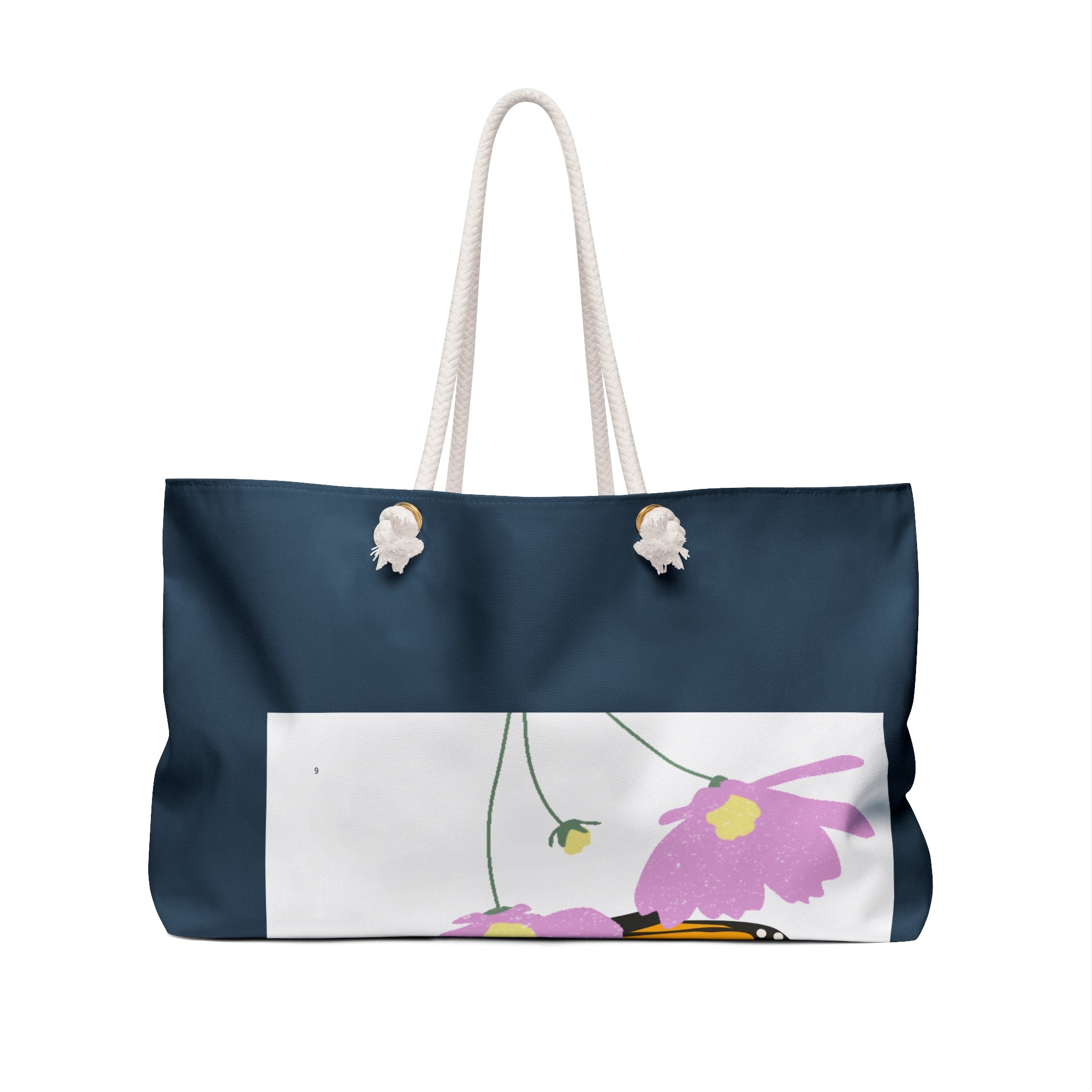 Monarch Butterfly Weekender Bag – Floral Travel Tote for Spring Getaways