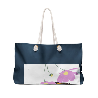 Monarch Butterfly Weekender Bag – Floral Travel Tote for Spring Getaways