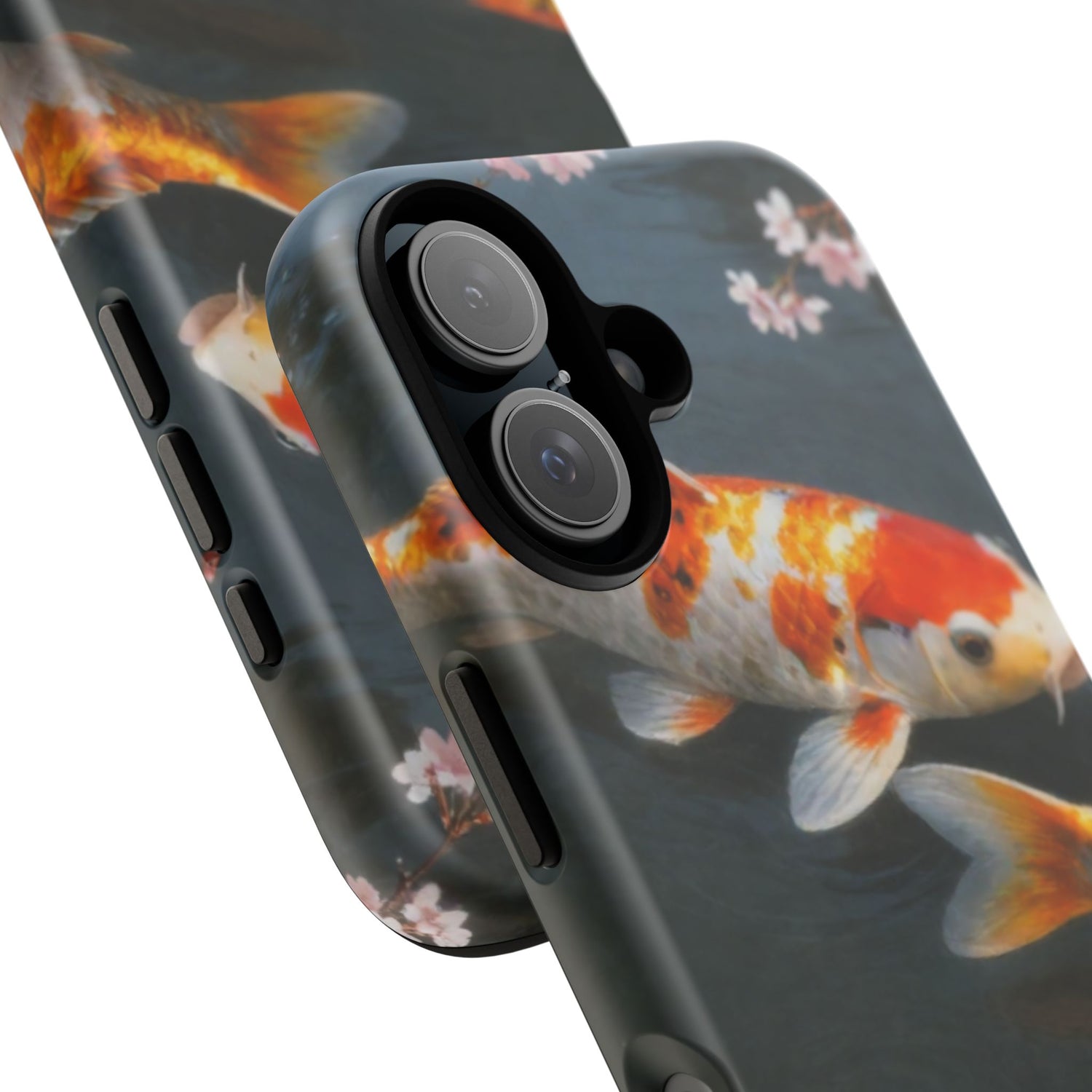 Koi Fish Tough Phone Case — Floral Pond Design