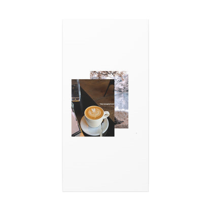 Latte &amp; Landscape Matte Canvas Wall Art — Coffee Shop Photo Collage