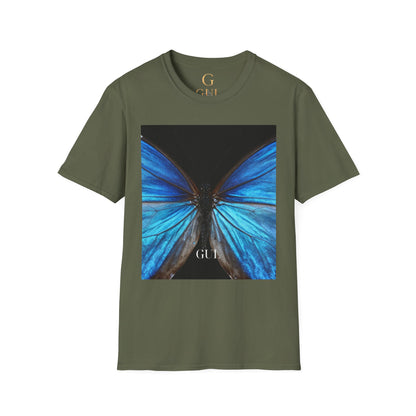 Blue Morph Butterfly T-Shirt — Vibrant Nature Graphic Tee