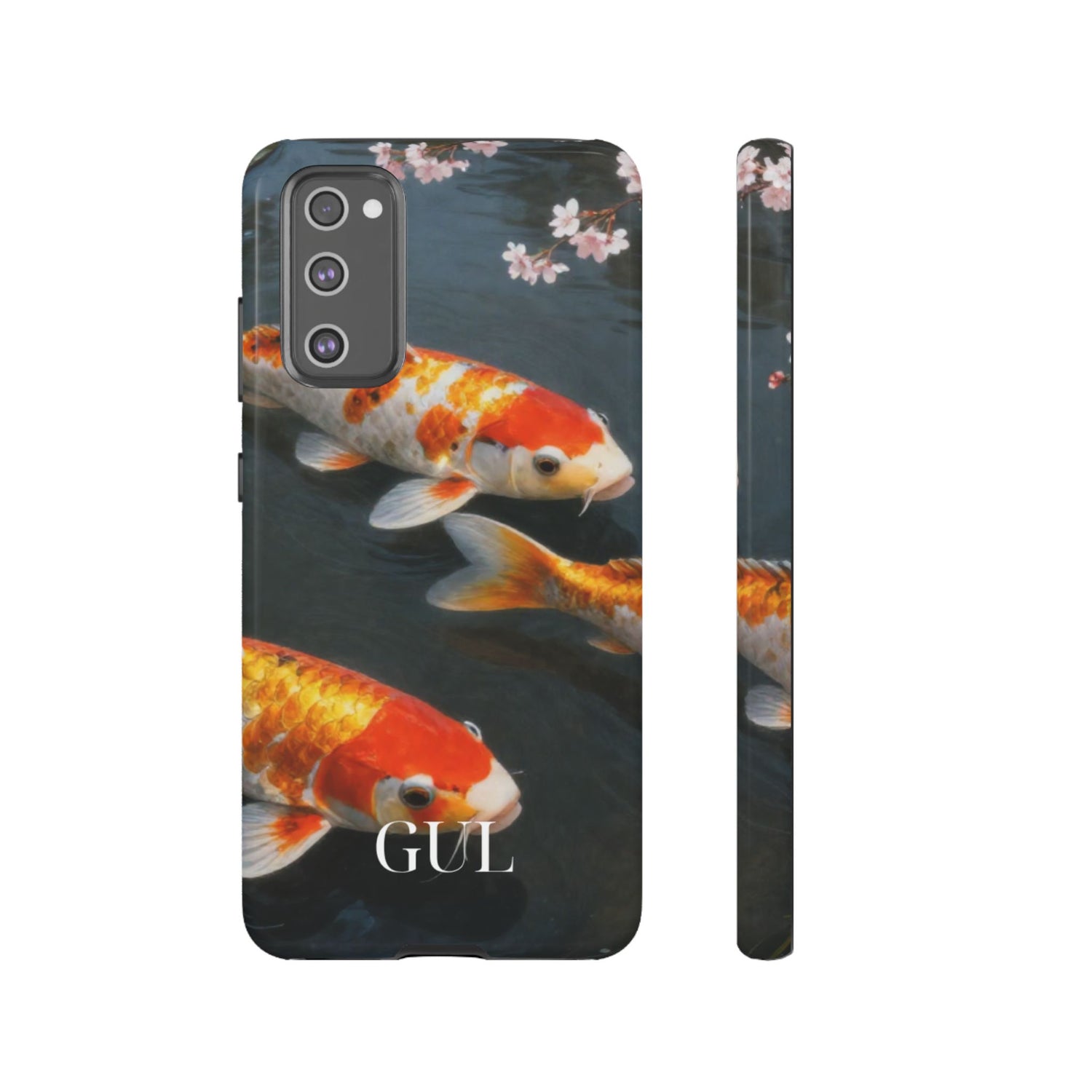 Koi Fish Tough Phone Case — Floral Pond Design