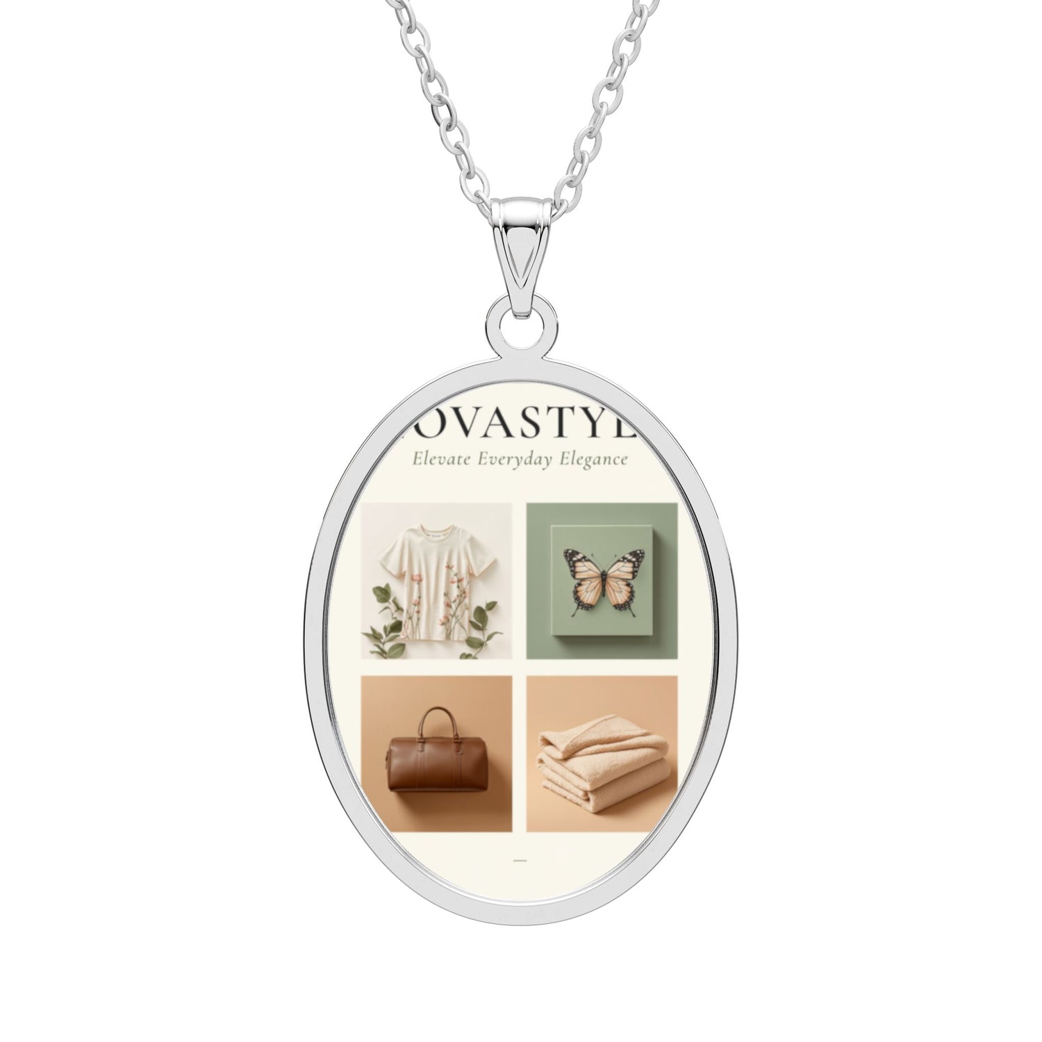 Oval Photo Pendant Necklace — Personalized Picture Locket Jewelry