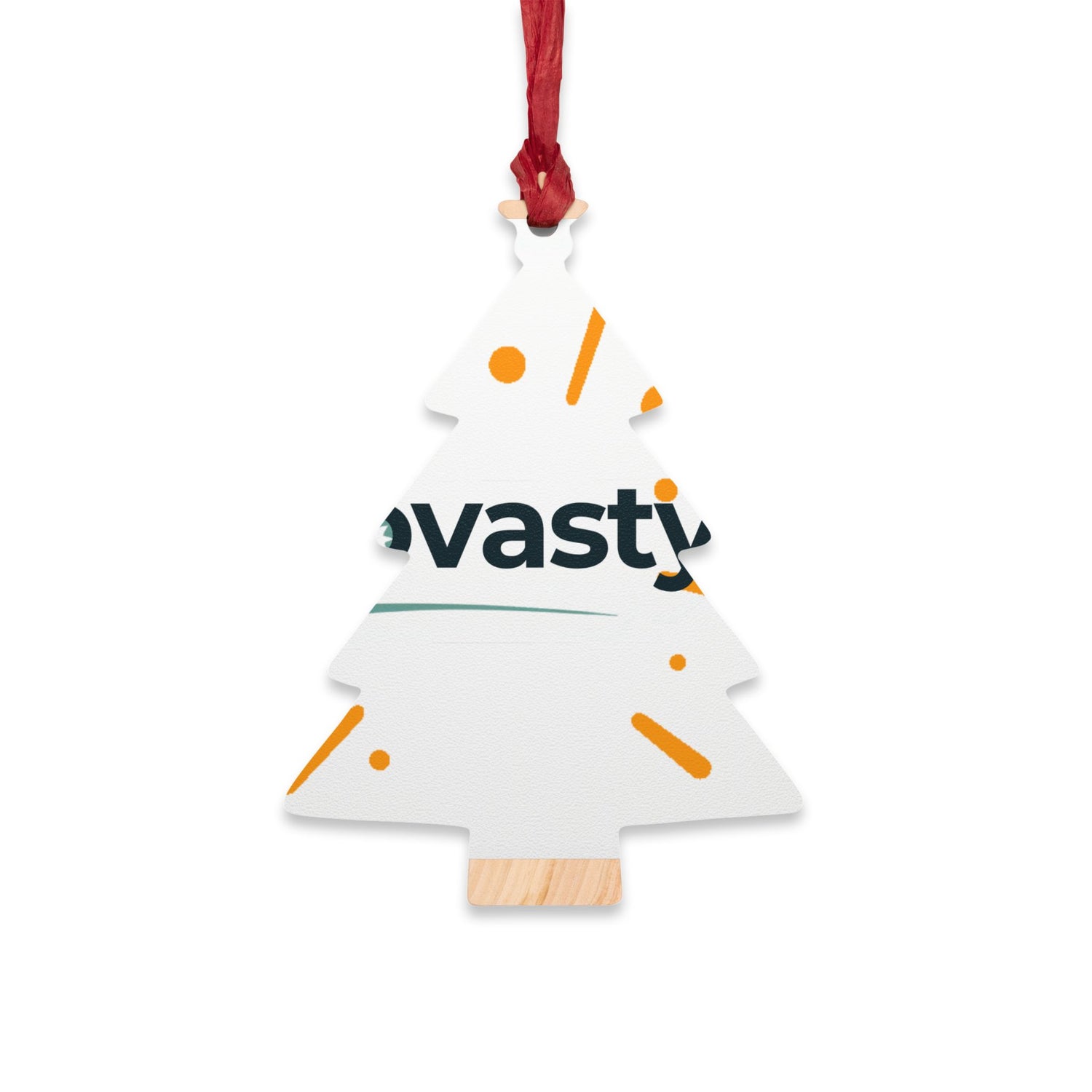 Bell-Shaped Wooden Ornament — Minimal Logo &amp; Illustration Holiday Decoration