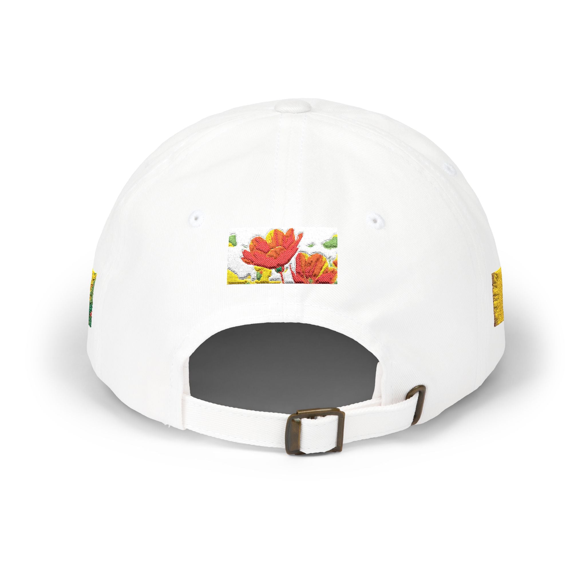 Custom Design Cap | Floral Poppy Garden Embroidered Baseball Hat