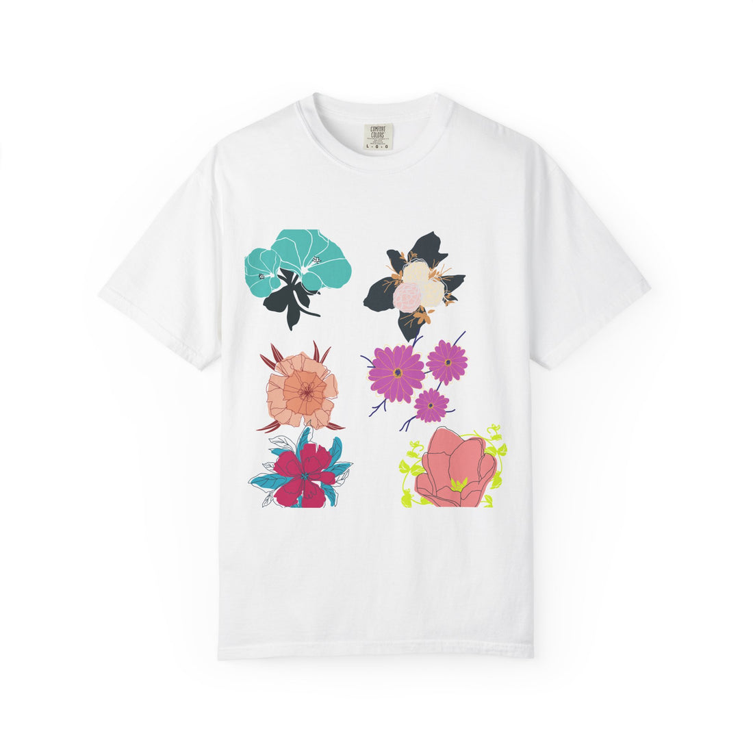 Custom Logo T-Shirt | Floral & Tropical Botanical Print Tee