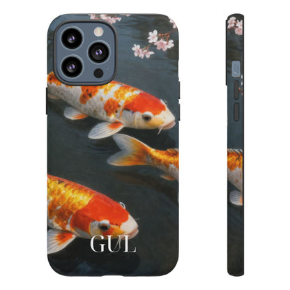 Koi Fish Tough Phone Case — Floral Pond Design
