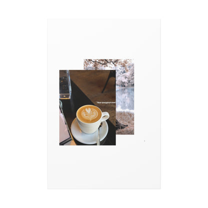 Latte &amp; Landscape Matte Canvas Wall Art — Coffee Shop Photo Collage