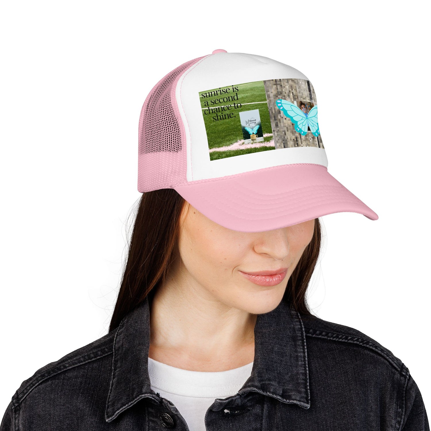 Butterfly Memorial Trucker Hat — In Loving Memory Grave Marker Cap