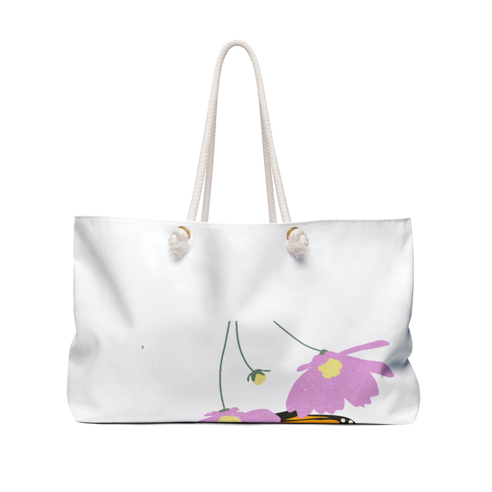 Custom Design Tote Bag | Monarch Butterfly Floral Travel Bag