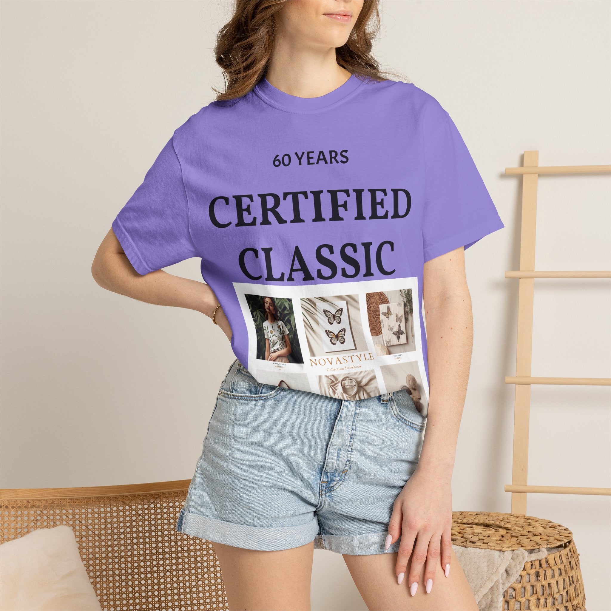 Certified Classic 60 Years T-Shirt – Vintage Collage Home &amp; Lifestyle Tee