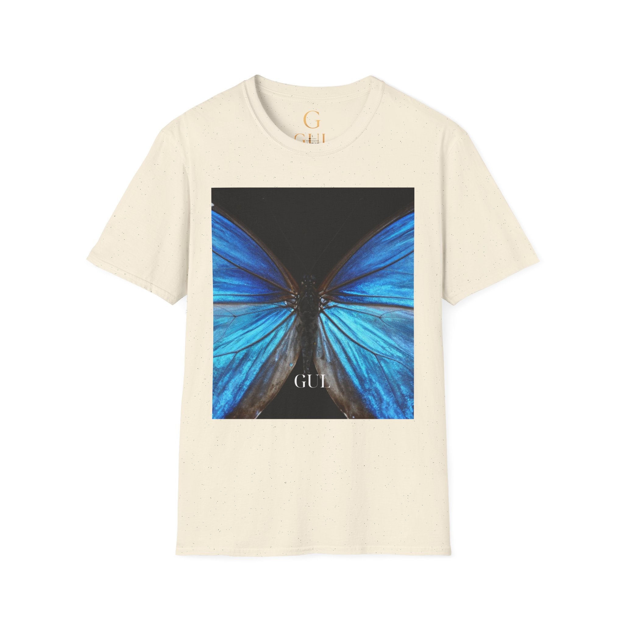 Blue Morph Butterfly T-Shirt — Vibrant Nature Graphic Tee