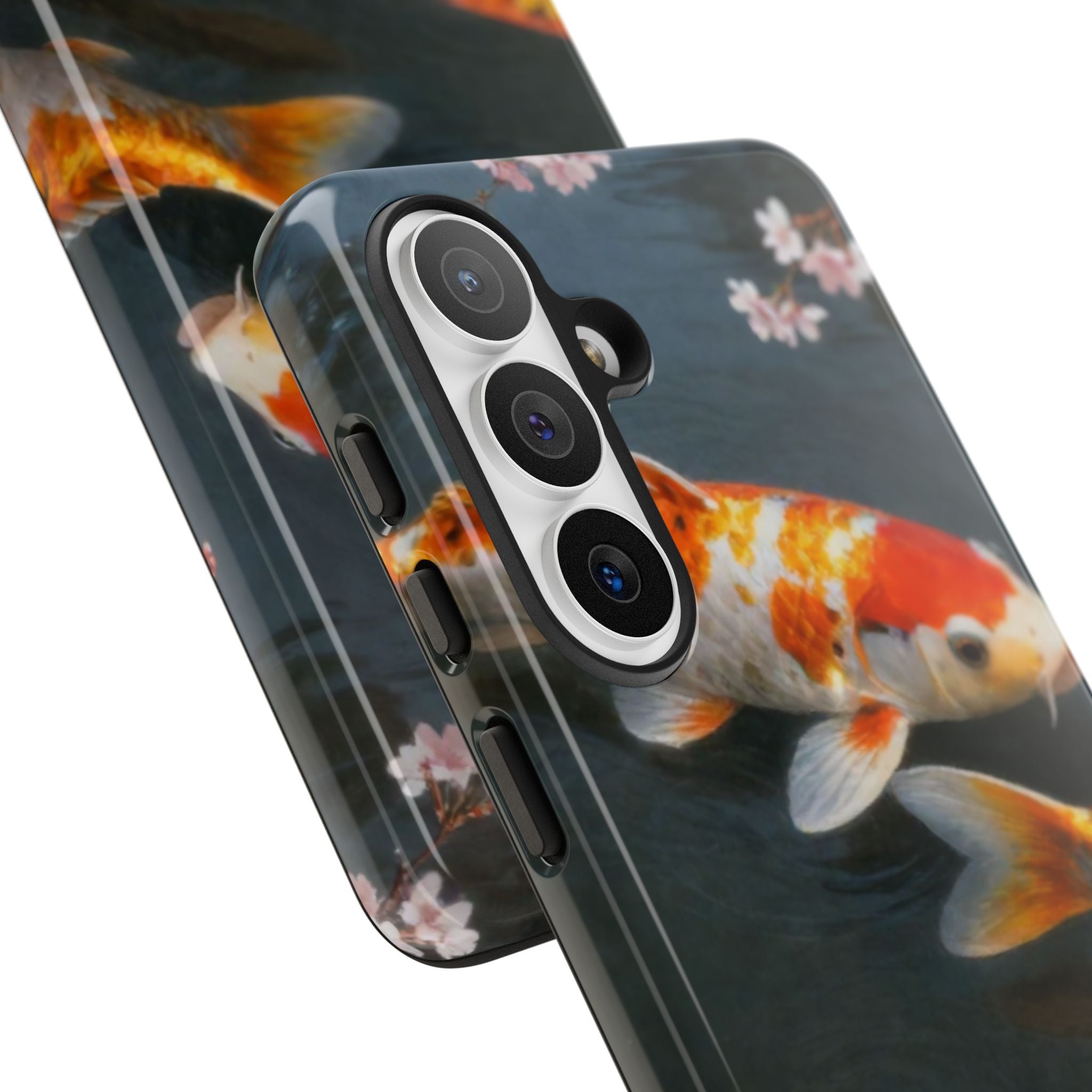 Koi Fish Tough Phone Case — Floral Pond Design