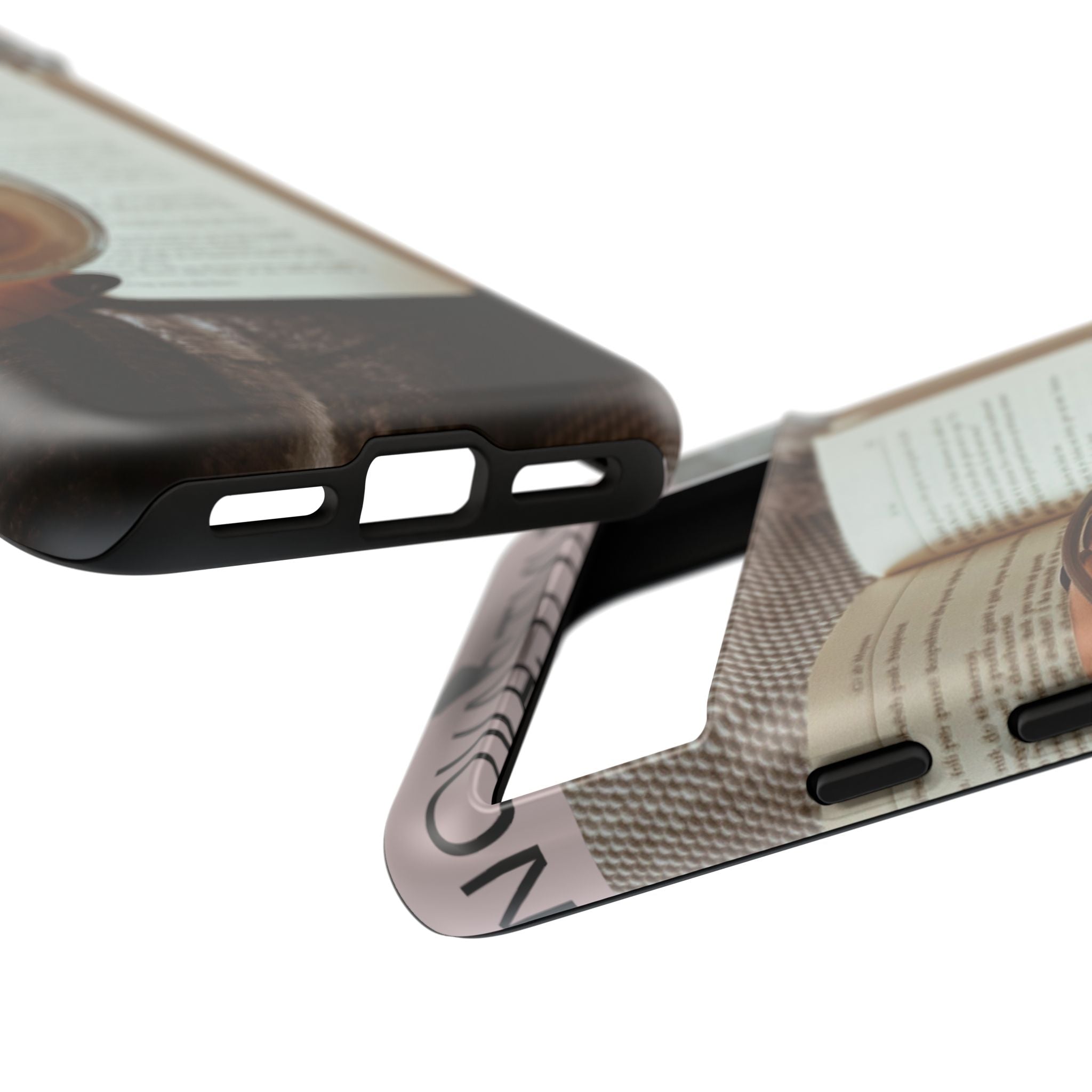 Cozy Reading Phone Case — Coffee &amp; Book Protective Cover