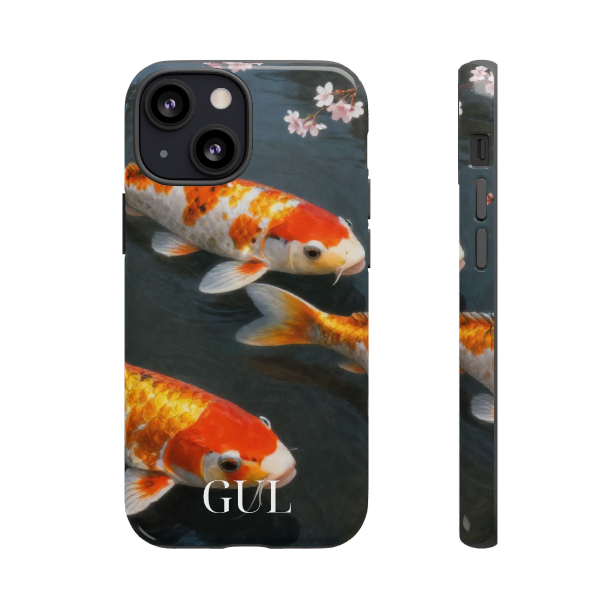Koi Fish Tough Phone Case — Floral Pond Design