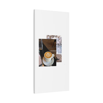 Latte &amp; Landscape Matte Canvas Wall Art — Coffee Shop Photo Collage