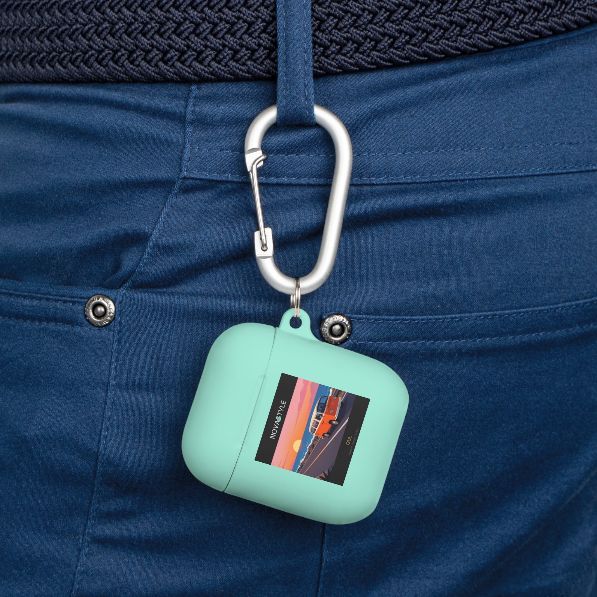 AirPods Case — Retro Sunset Van &amp; Forest Deer Prints