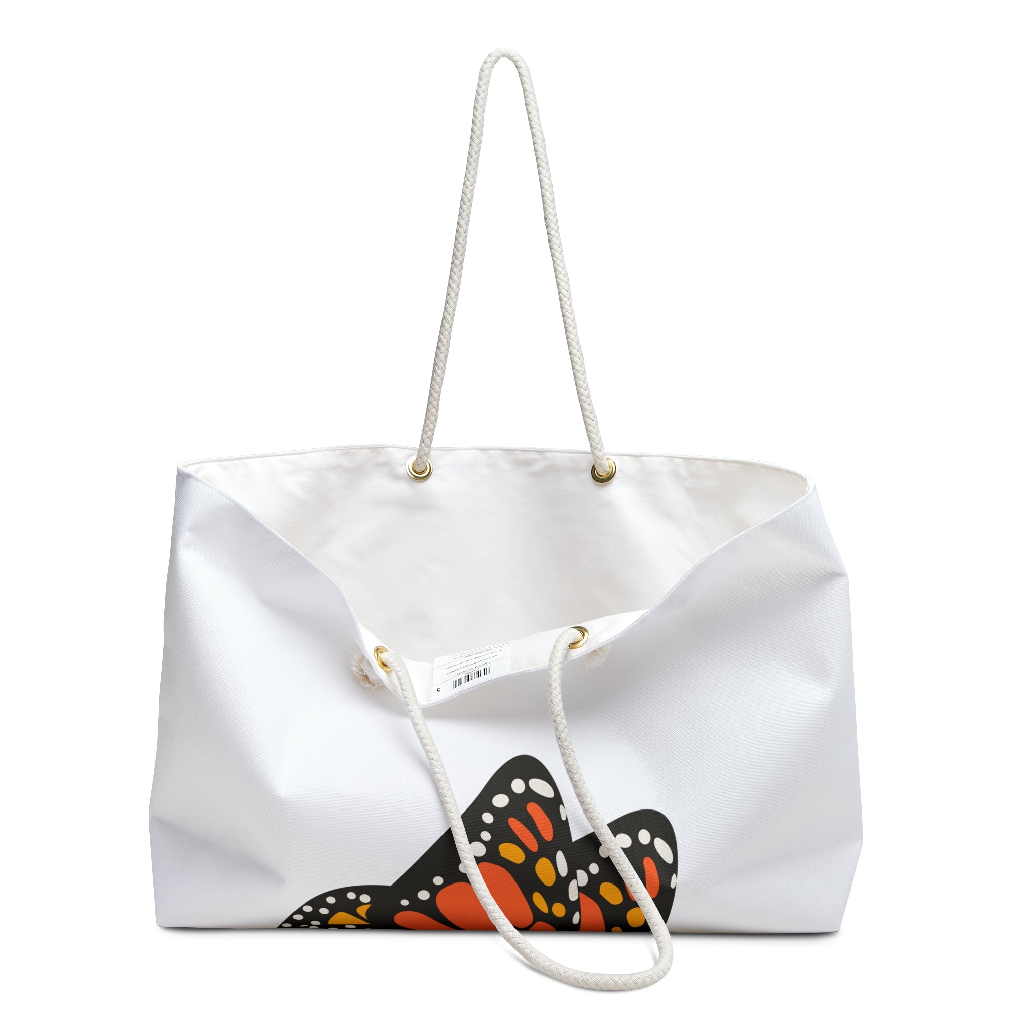 Custom Design Tote Bag | Monarch Butterfly Floral Travel Bag