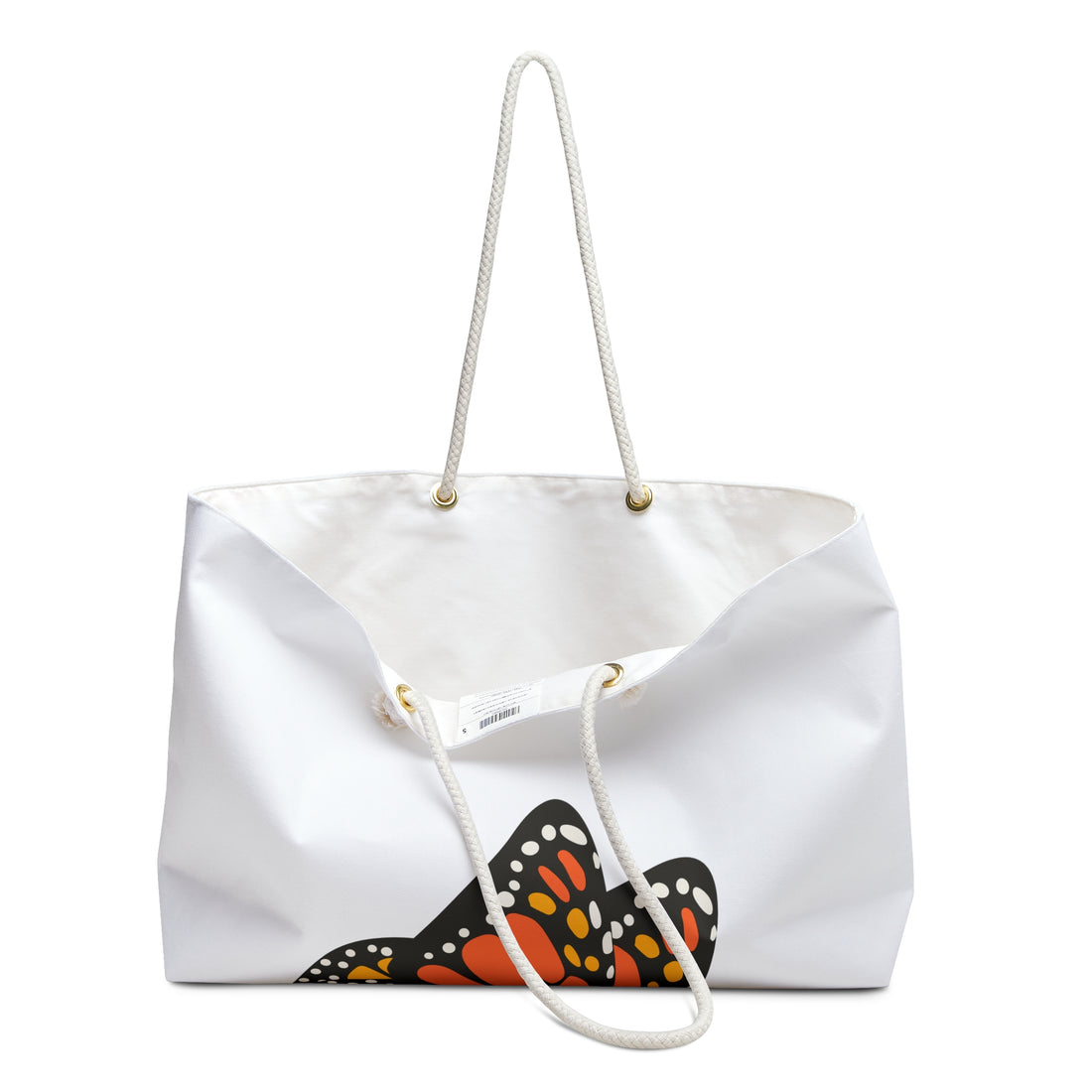 Custom Design Tote Bag | Monarch Butterfly Floral Travel Bag