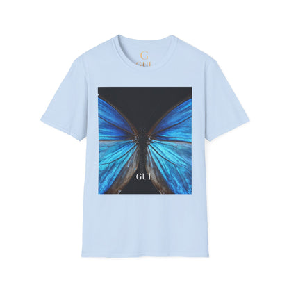 Blue Morph Butterfly T-Shirt — Vibrant Nature Graphic Tee
