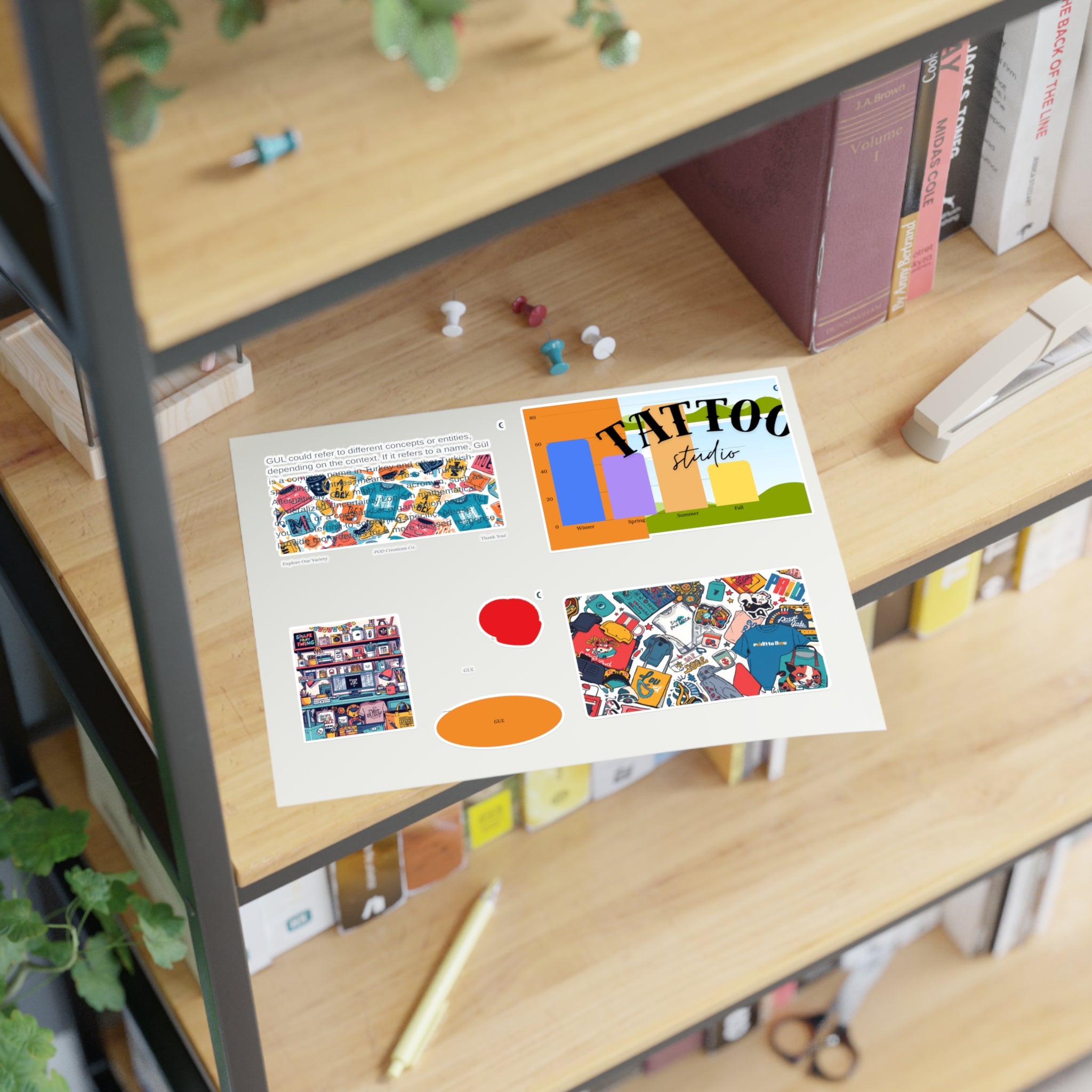 Colorful Sticker Sheets — Retro Tattoo &amp; Pop Art Icons