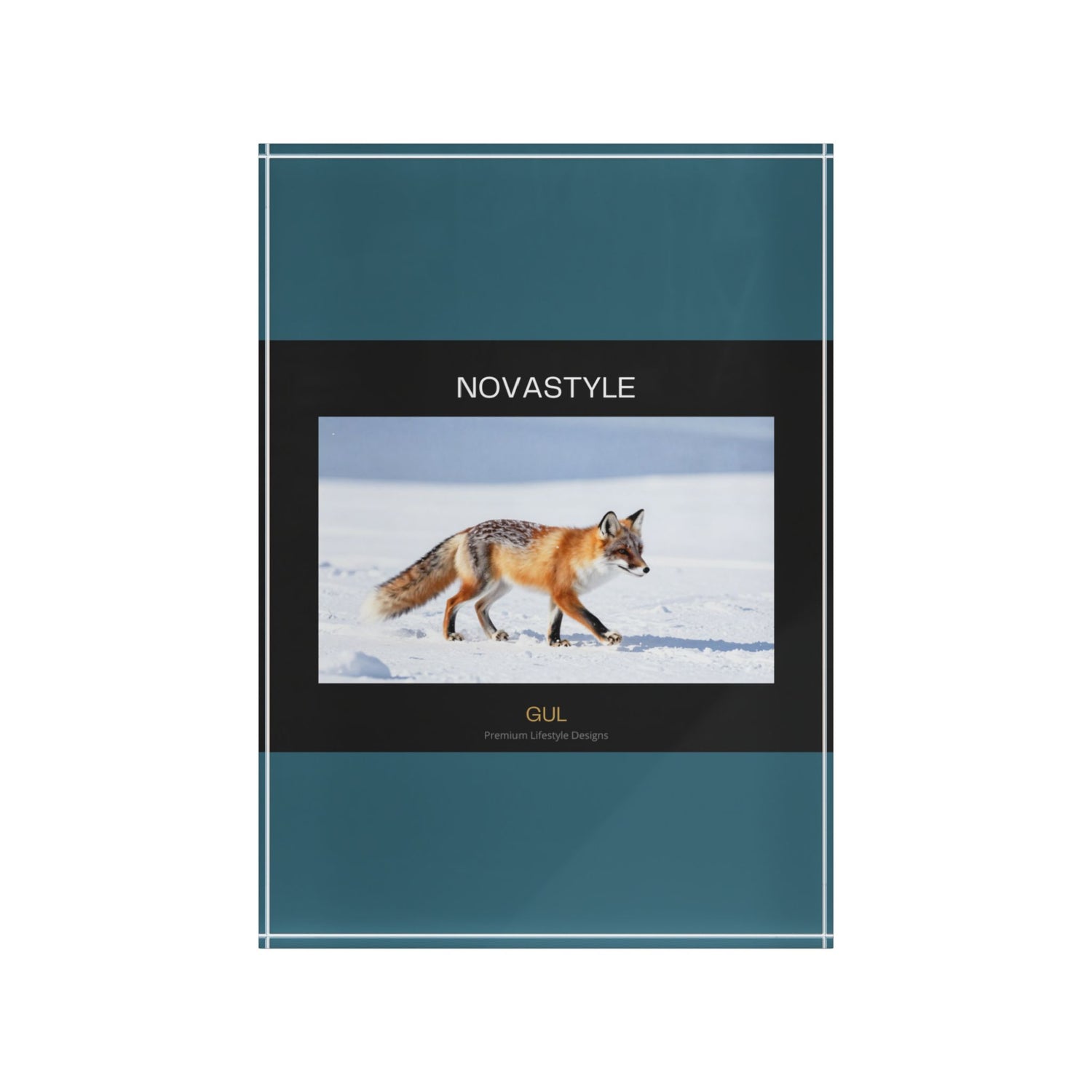 Acrylic Photo Block – Winter Fox Landscape Display