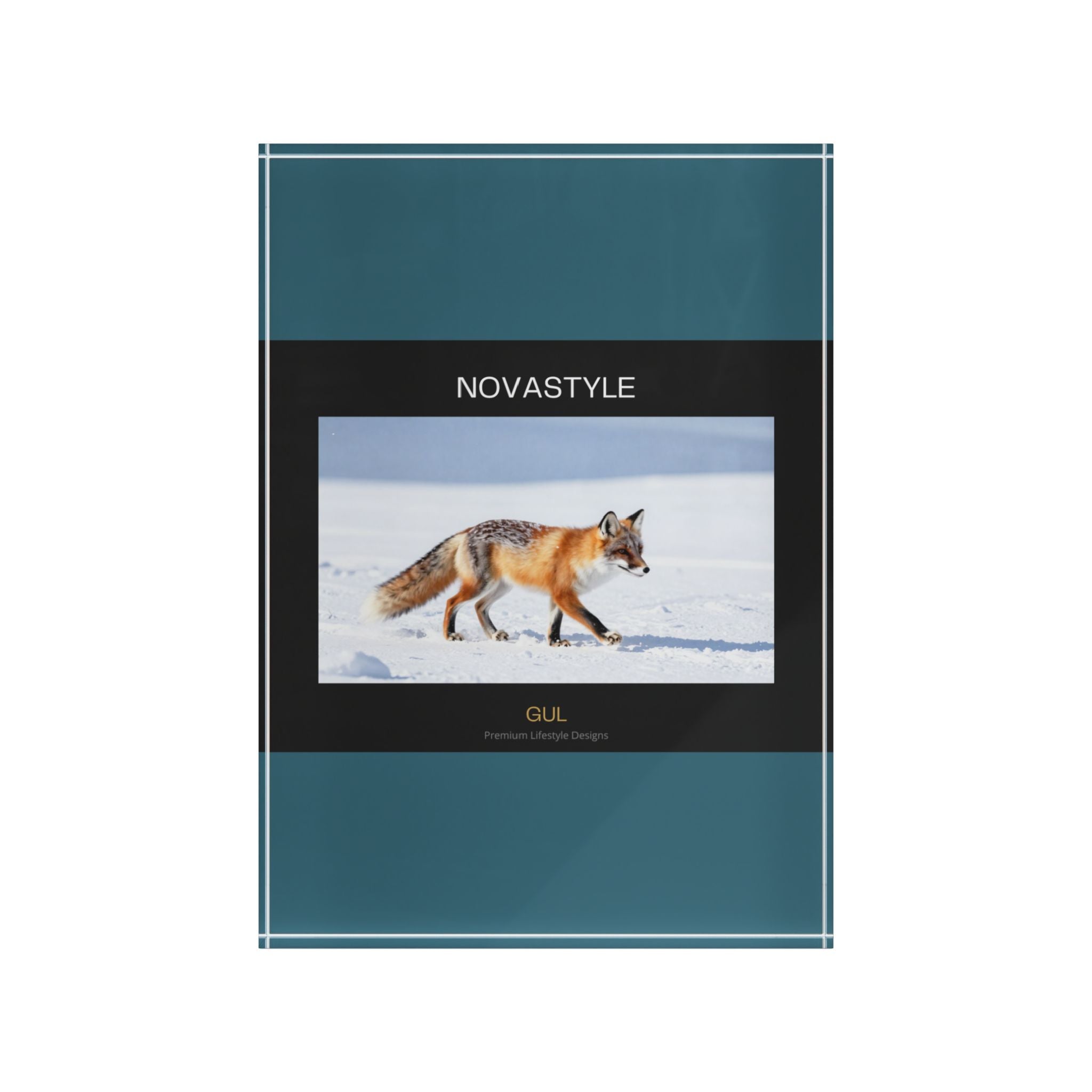 Acrylic Photo Block – Winter Fox Landscape Display