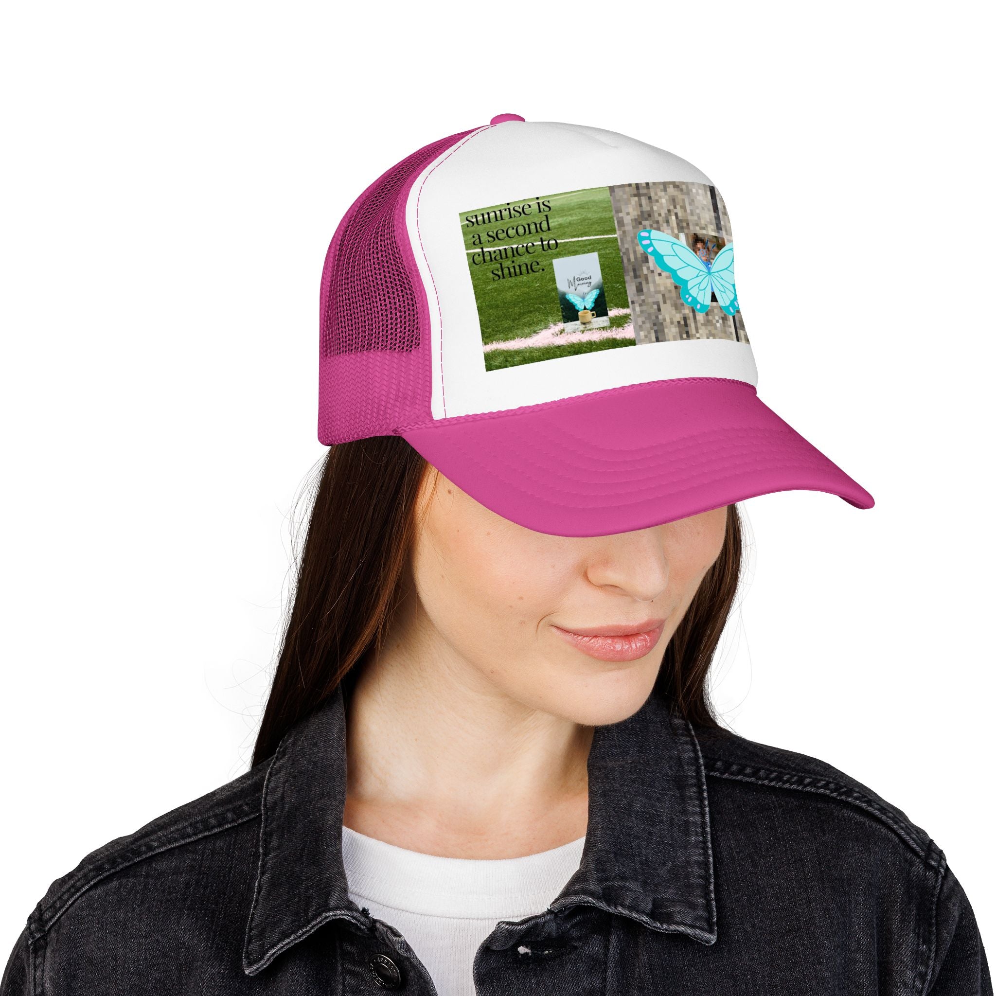 Butterfly Memorial Trucker Hat — In Loving Memory Grave Marker Cap