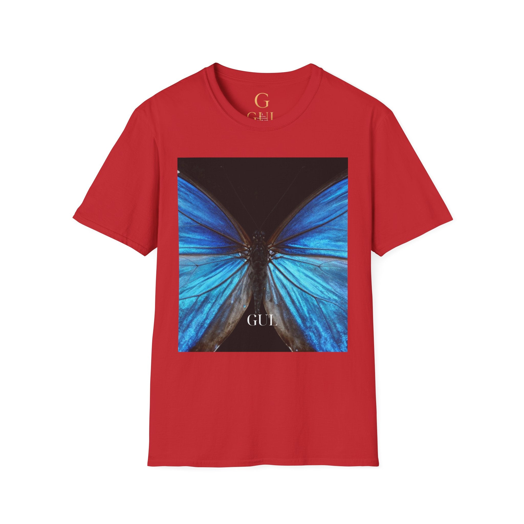 Blue Morph Butterfly T-Shirt — Vibrant Nature Graphic Tee