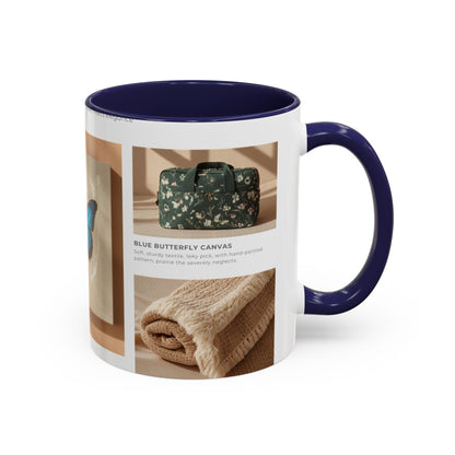 Butterfly Accent Coffee Mug — Blue Butterfly Collage 11/15oz