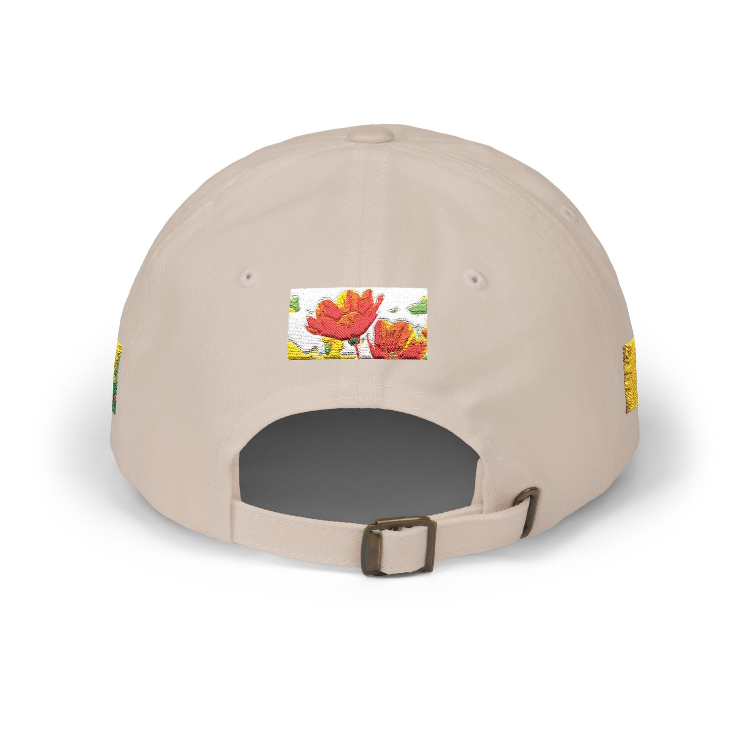 Floral Patch Dad Cap — Colorful Poppy Garden Embroidered Baseball Hat