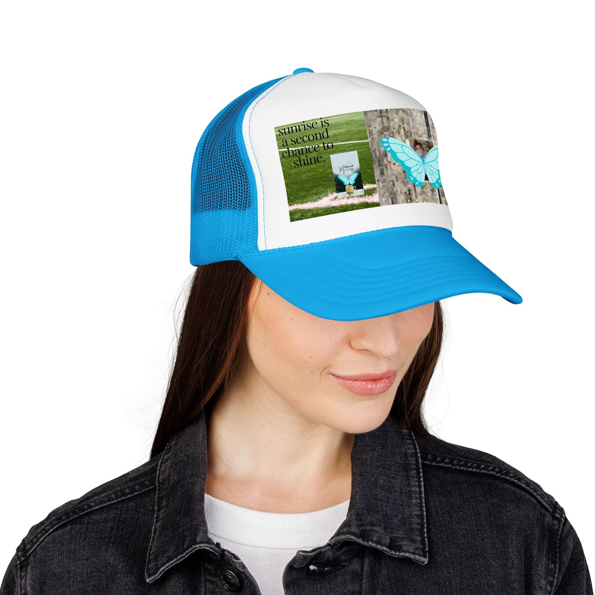 Butterfly Memorial Trucker Hat — In Loving Memory Grave Marker Cap